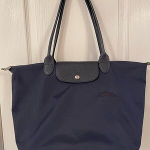 Longchamp Le Pilage Navy Blue Tote Bag